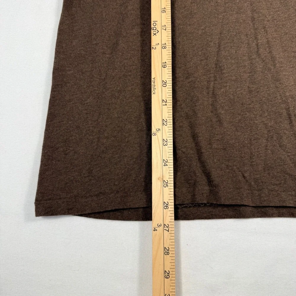 Polo Ralph Lauren Long Sleeve T-Shirt Large Brown Custom Slim Fit Cotton Pony